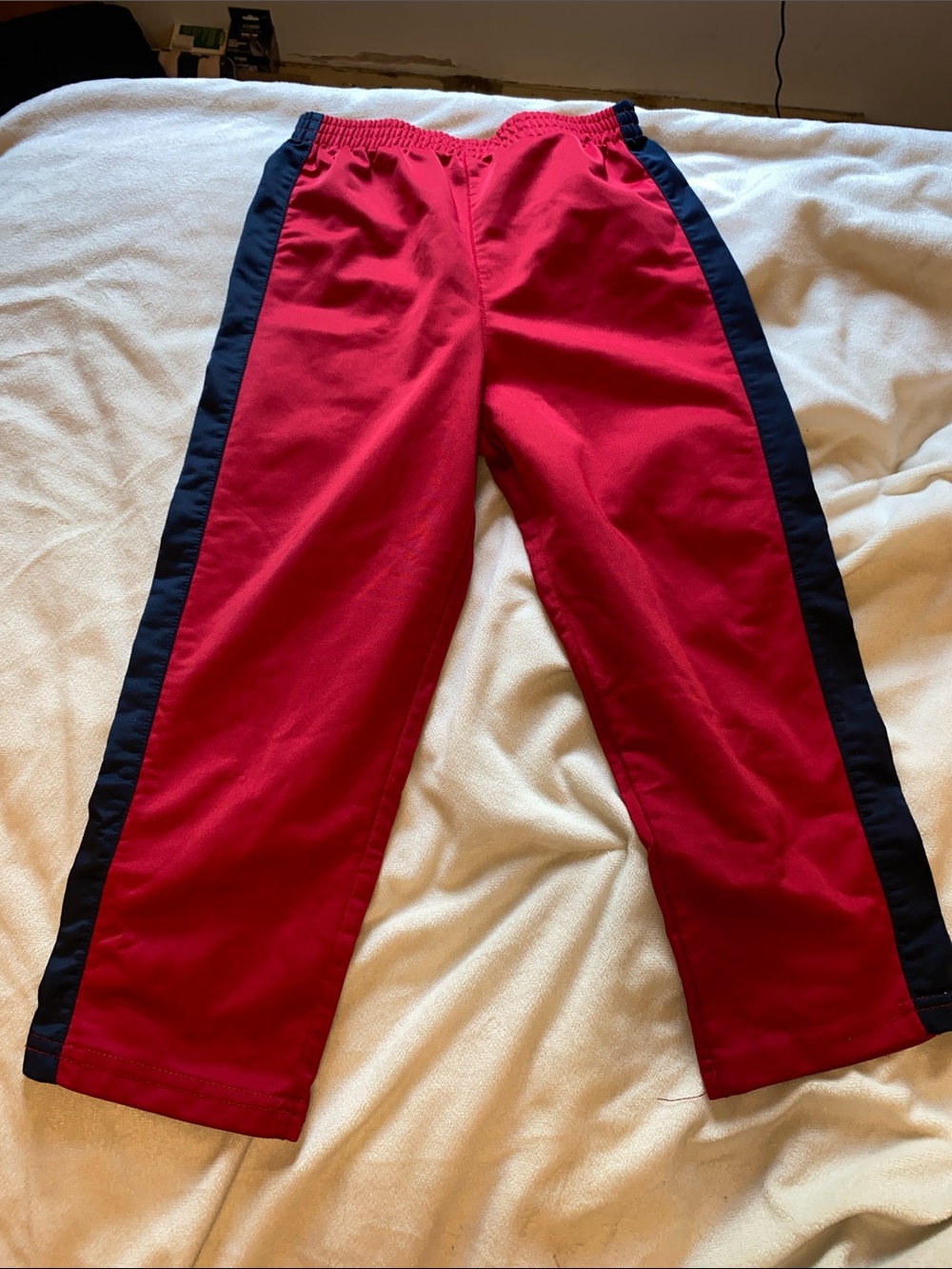 Disney Red Sweatpants with Black Side Stripes